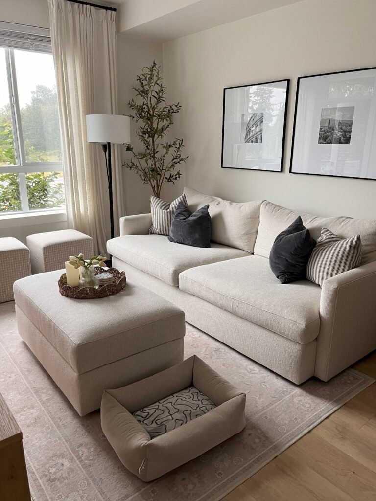 A living room that has been cleaned by a cleaning service in North York